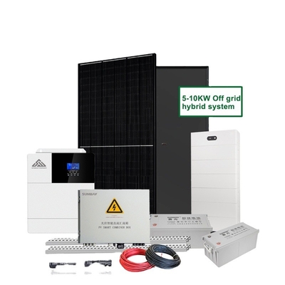 Volledig zonne-energiesysteem met MPPT-controller en energieopslag