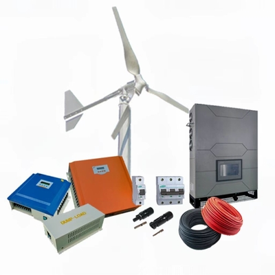 10KW 380VAC Op het net Wind Solar Hybrid Power System met versterkt glasvezel blad
