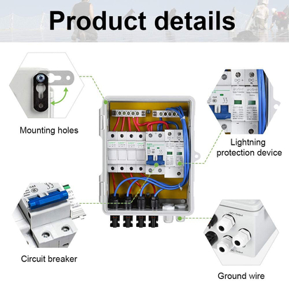 390*390*185 PV-combinatorbox 500VDC met ABS-materiaal SPD-bescherming