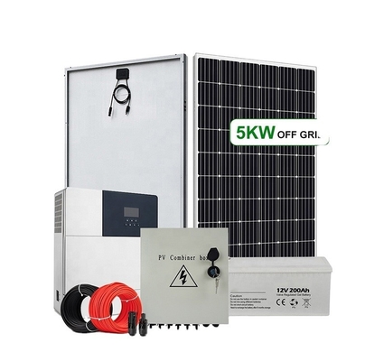 5-10 kWh Uitgangsvermogen Bereik 48V 300Ah 400Ah Batterijcapaciteit Off Grid Zonnepaneelsysteem