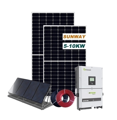 220VAC 10kw Zonne-energiesysteem voor huishoudens Commerciële voordelen 50Hz
