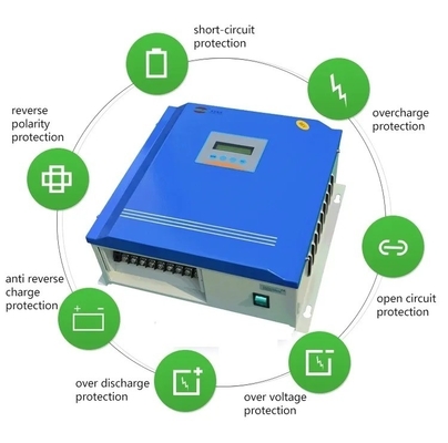 LED-scherm 15kw Wind Hybrid Controller Mppt Solar Wind Charge Controller
