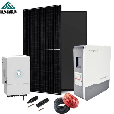 Roofmontage loodzuurbatterij 5kw 8kw 10kw zonne-energiesysteem voor thuis in hybride modus