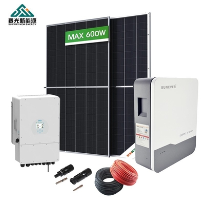 2024 Zonne-energiesysteem 5kw 6kw 8kw 10kw met MPPT-controller en 50hz-uitgangsfrequentie
