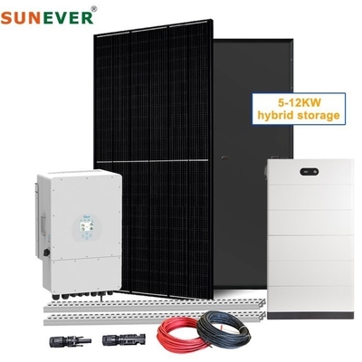 Hybride modus 5kw 6kw 8kw 10kw zonne-energiesysteem met 410-700 watt zonnepaneel