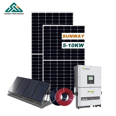 10kw 20kw op het net zonnestelsel met 24 uur werktijd monokristallijn silicium