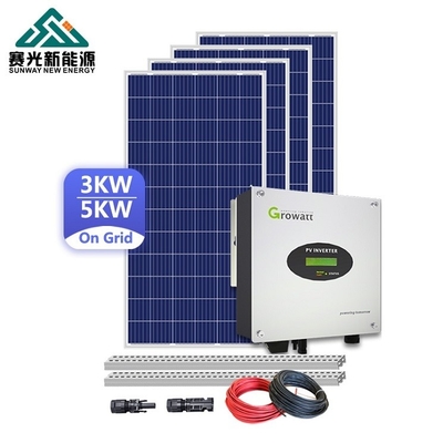Commercieel 50HZ 5kw zonnestelsel op het net dakoppervlak op het net zonnestelsel