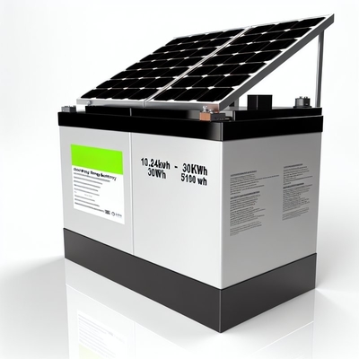 Eenheid voor opslag van zonne-energie 10,24 kWh-30 kWh Energie en nominale energiecapaciteit van 5100 Wh voor opslag met een hoge capaciteit