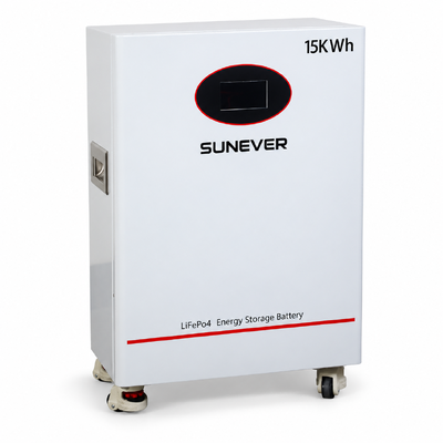 SUNEVER TD-15 51.2V 300Ah LiFePO4 Zonne-energie Opslag Batterij 15.36kWh 200A CAN RS485 Vloerstaand