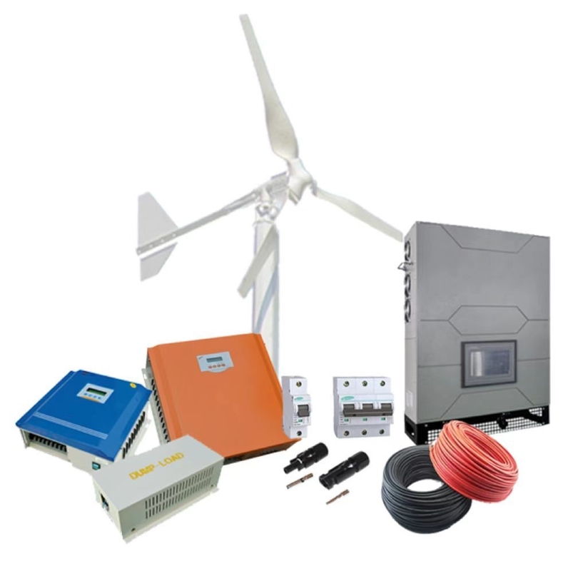 10kw 3-fase op het net windenergie-opwekking systeem met versterkte glasvezel bladen