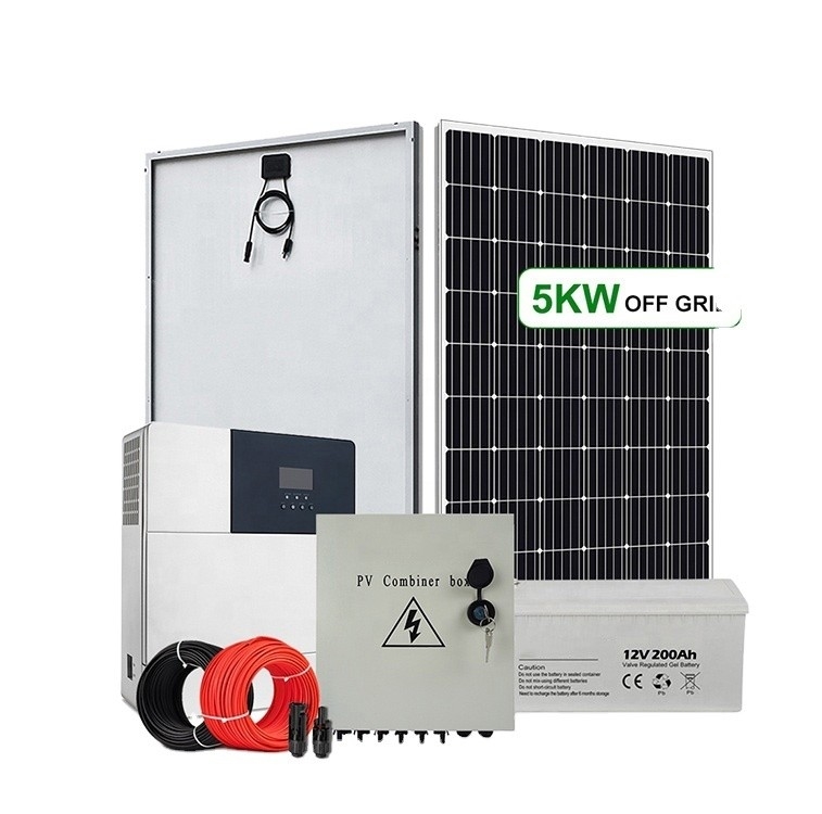5-10 kWh Uitgangsvermogen Bereik 48V 300Ah 400Ah Batterijcapaciteit Off Grid Zonnepaneelsysteem