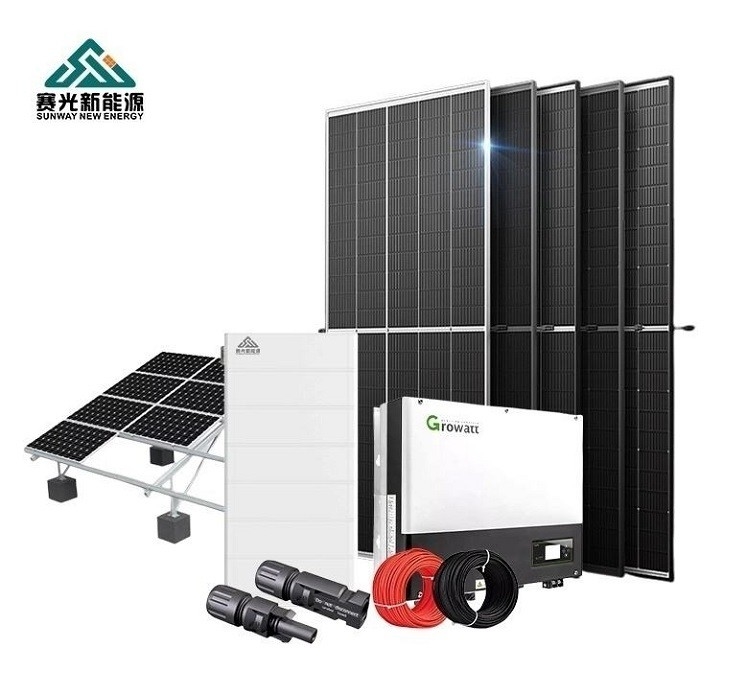 MPPT 6kw zonne-energie fotovoltaïsch systeem thuis zonne-energie systeem voor 24 uur werktijd