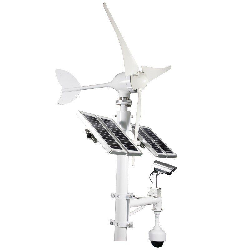 300W 600W slimme wind-zon hybride energiebesparende led straatlantaarn buiten zonne-energie licht met cctv camera 4G 5G